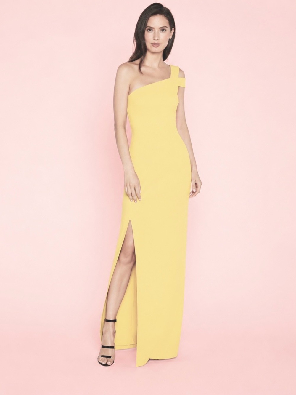 Likely yellow One-Shoulder Gown